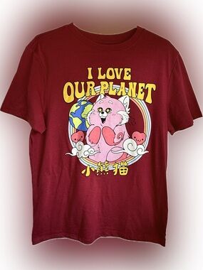 Disney Pixar Turning Red I Love Our Planet Women's Red T-Shirt Size XL